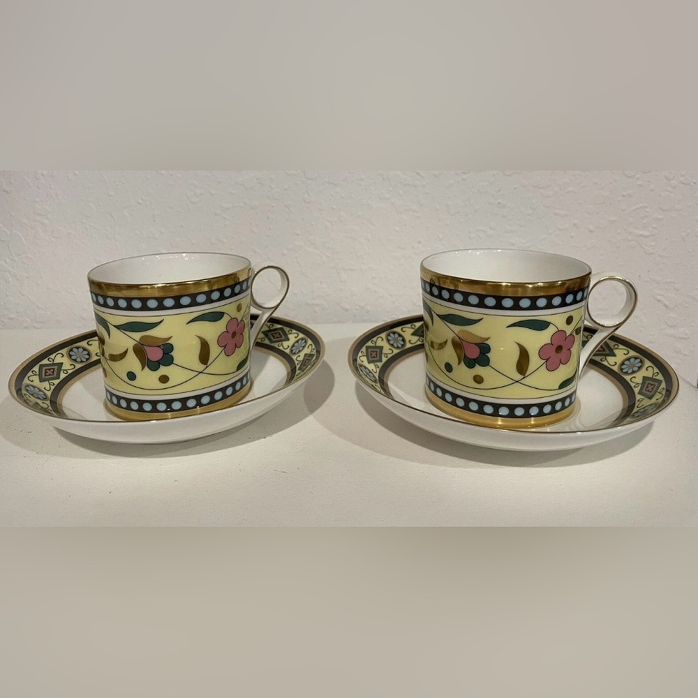 Elegant Floral Mug and Saucer Set